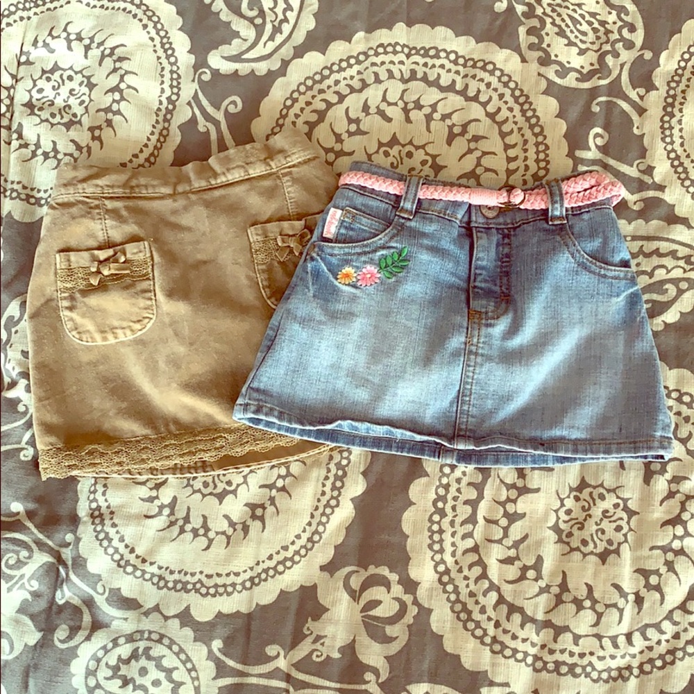 2 sz 3T Mini Skirts, OshKosh and Childrens Place